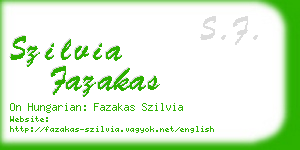 szilvia fazakas business card